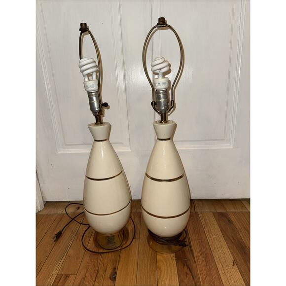 pair of vintage F.A.I.P Mid Century Modern table lamps